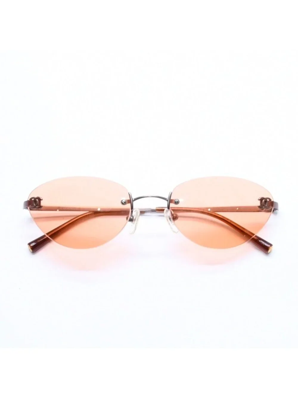 Chanel Sunglasses Eyewear CC Logo Orange Brown